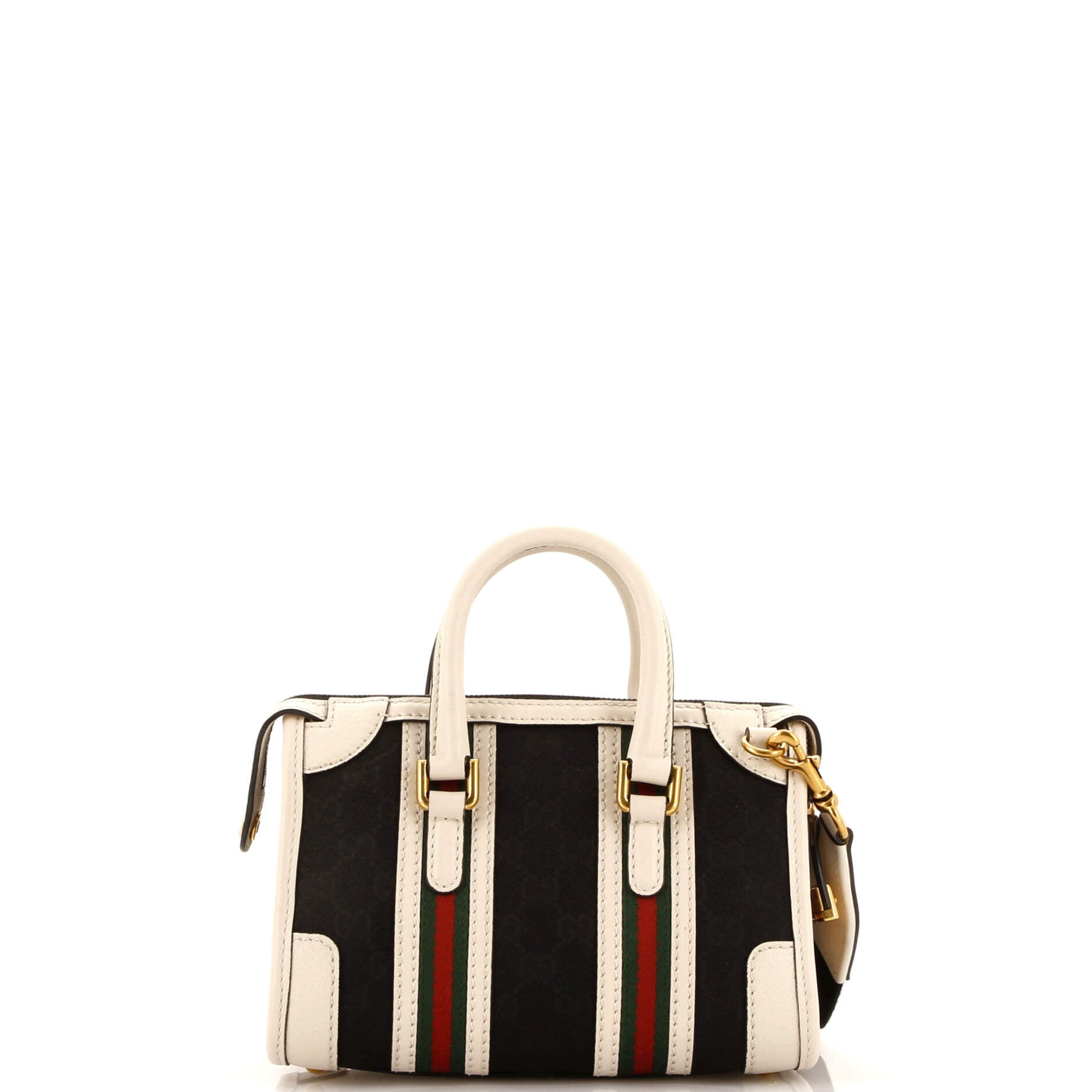 Bauletto Top Handle Bag GG Canvas and Leather Small – Image 3