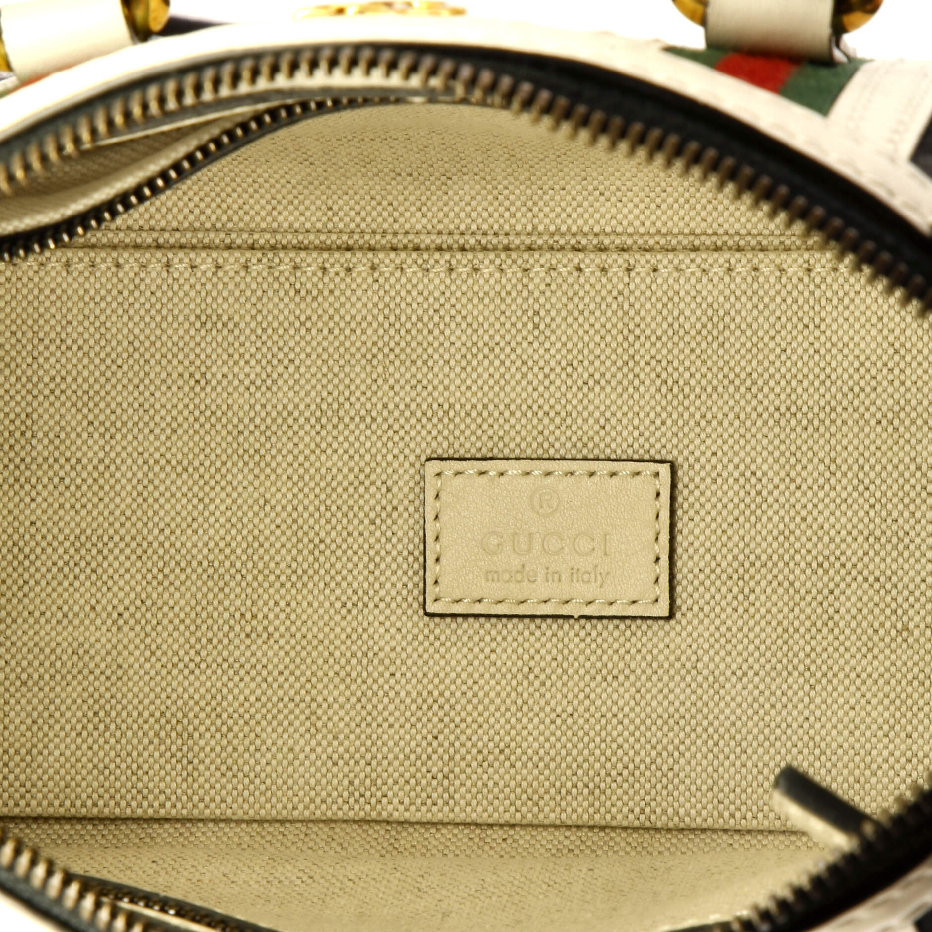 Bauletto Top Handle Bag GG Canvas and Leather Small – Image 5