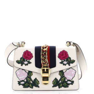 Sylvie Shoulder Bag Embroidered Leather Small