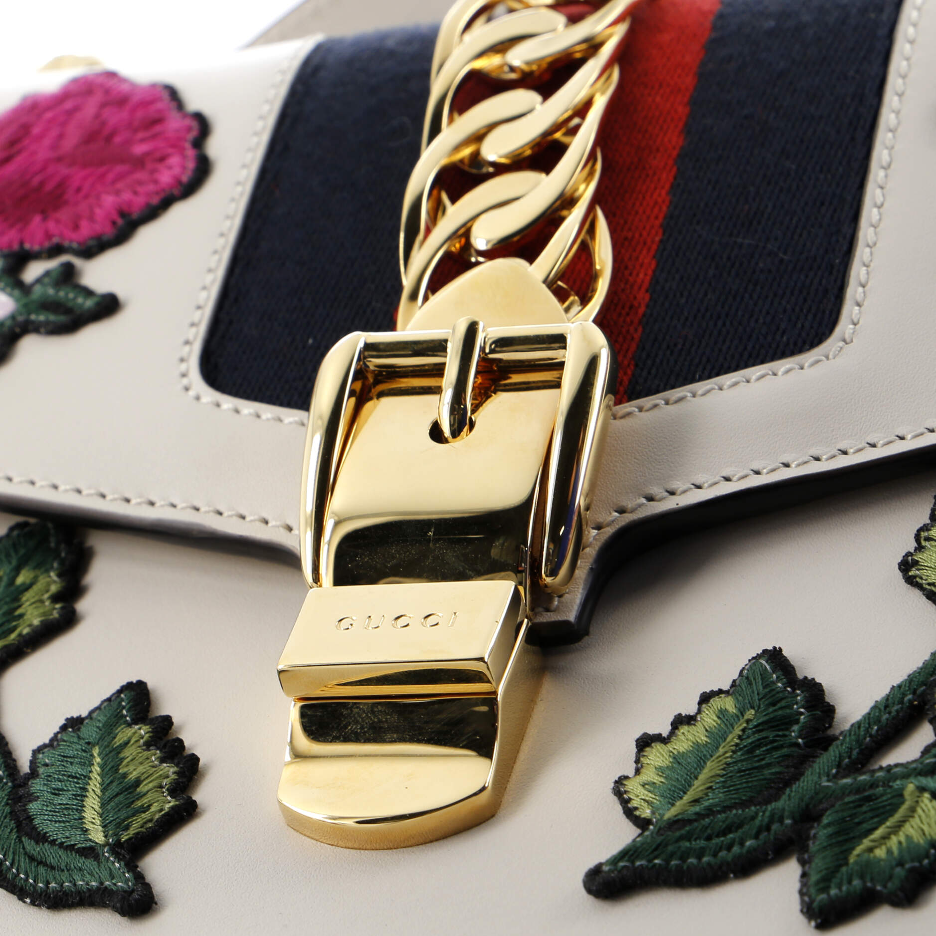 Sylvie Shoulder Bag Embroidered Leather Small – Image 7