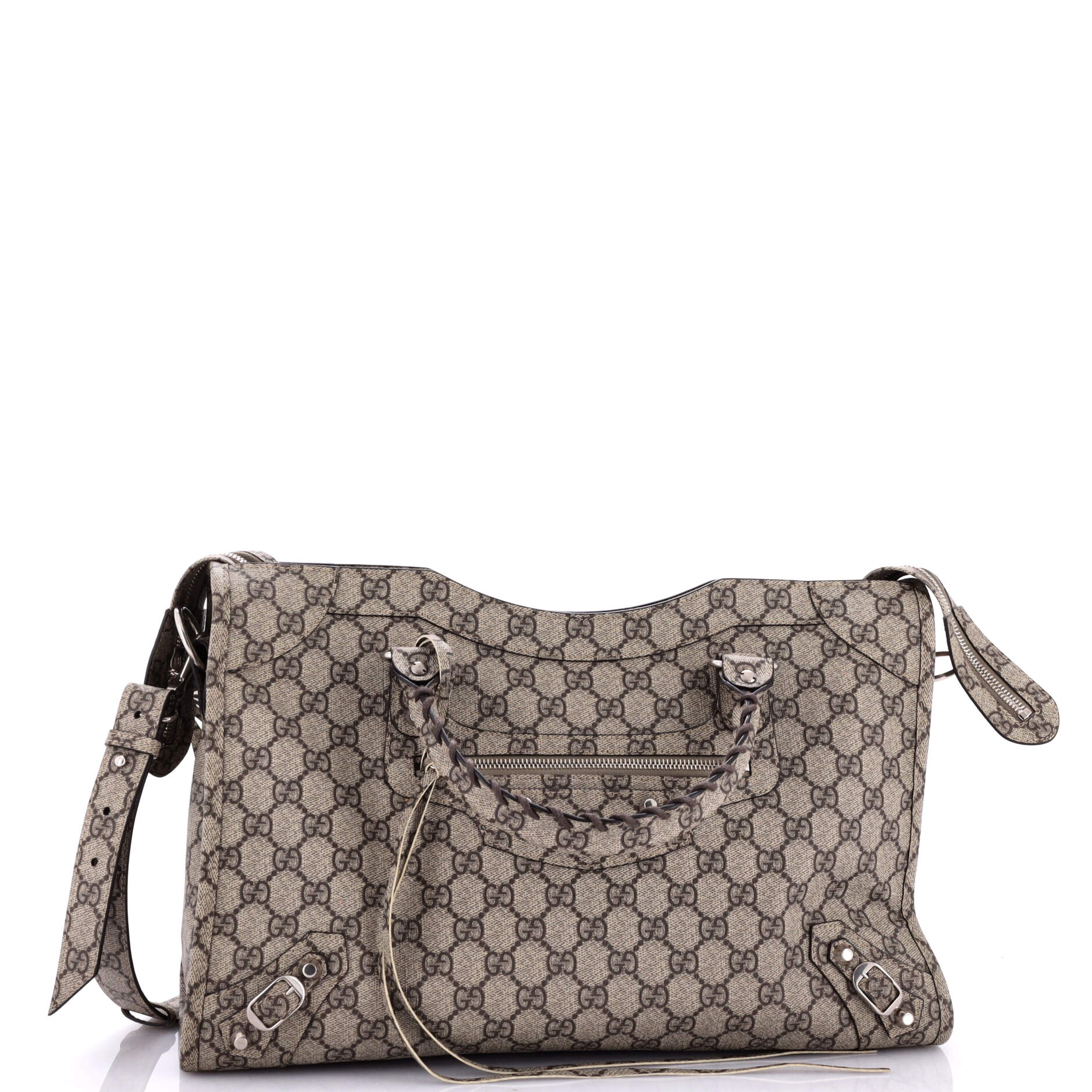 x Balenciaga The Hacker Project Neo Classic City Bag GG Coated Canvas Medium – Image 3