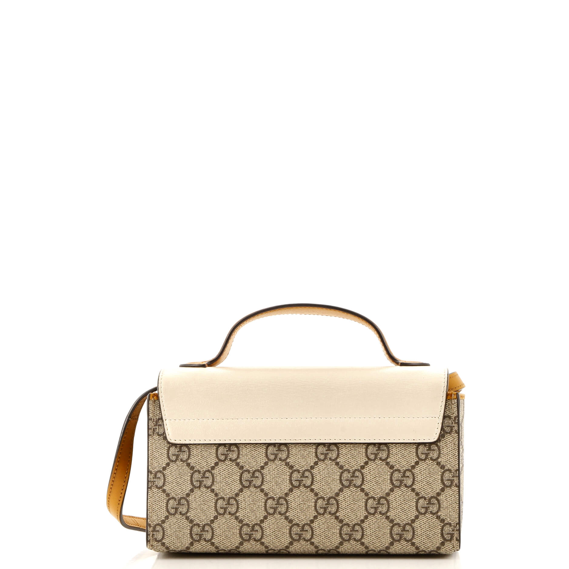 Padlock Top Handle Bag GG Coated Canvas and Leather Mini – Image 3