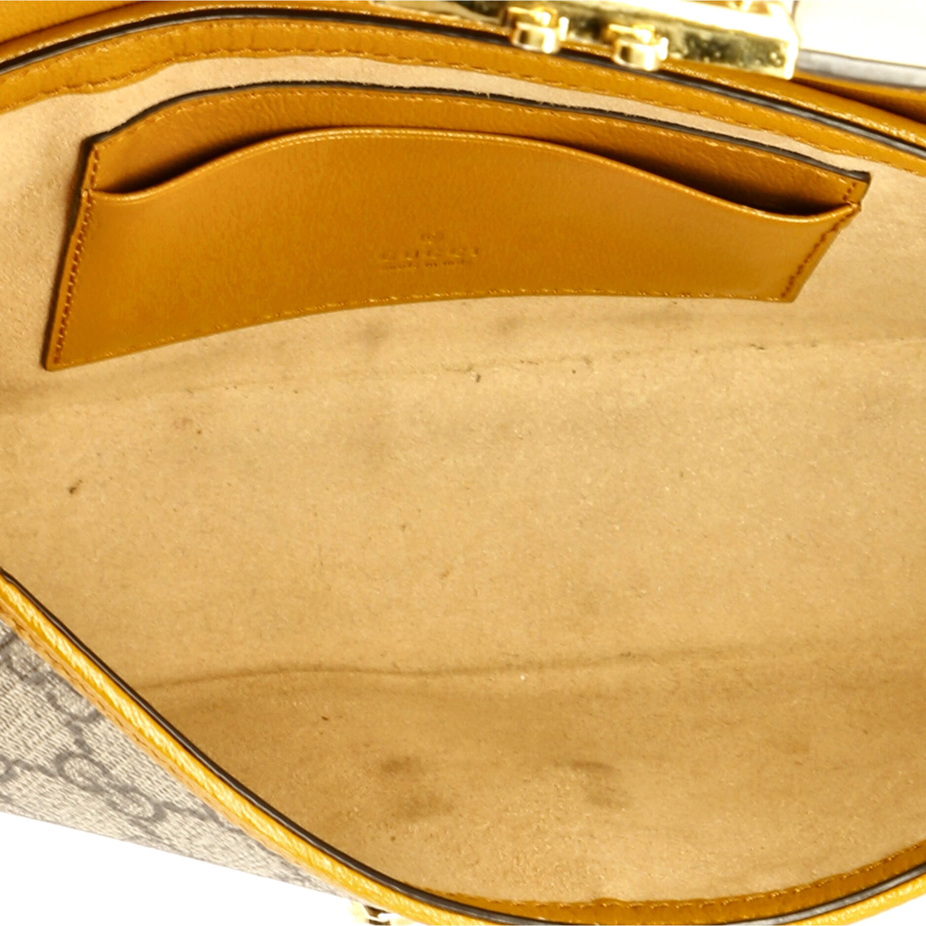 Padlock Top Handle Bag GG Coated Canvas and Leather Mini – Image 5