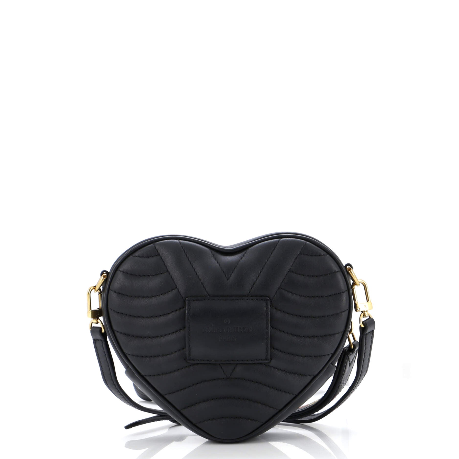 New Wave Heart Crossbody Bag Quilted Leather – Image 3