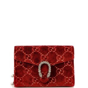 Dionysus Chain Wallet GG Velvet Small