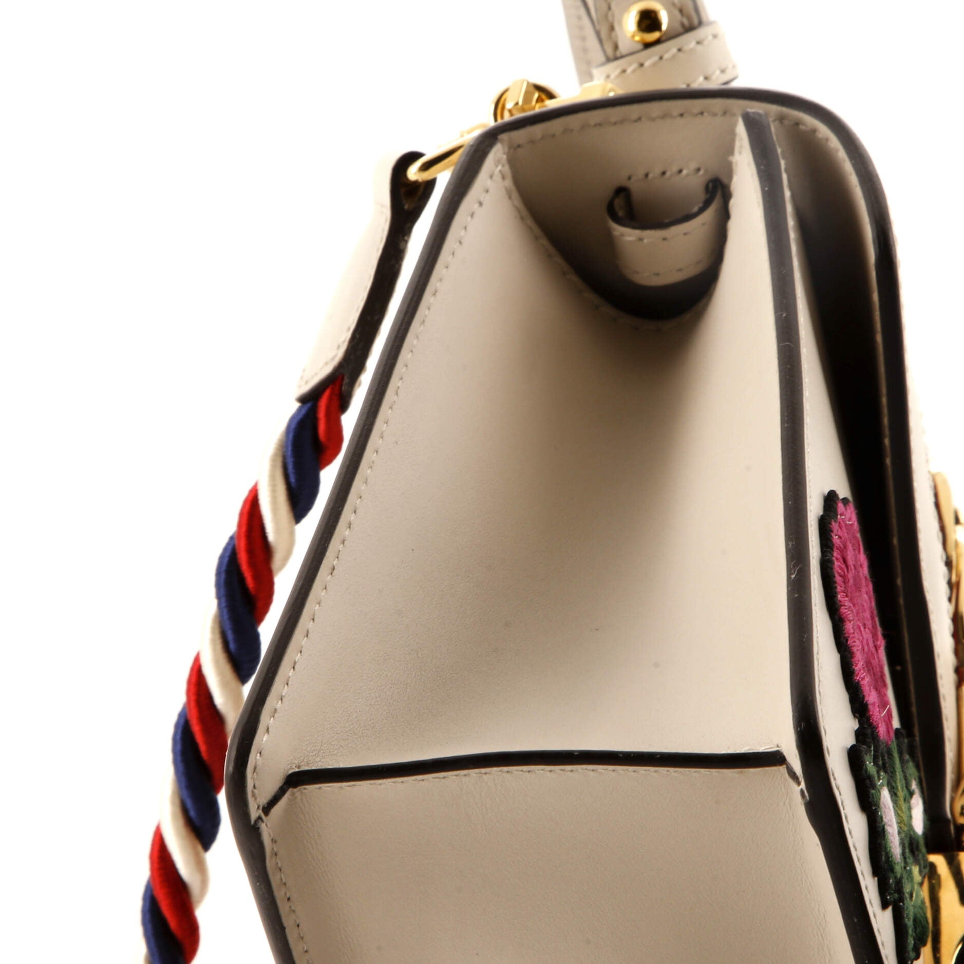 Sylvie Top Handle Bag Embroidered Leather Mini – Image 7