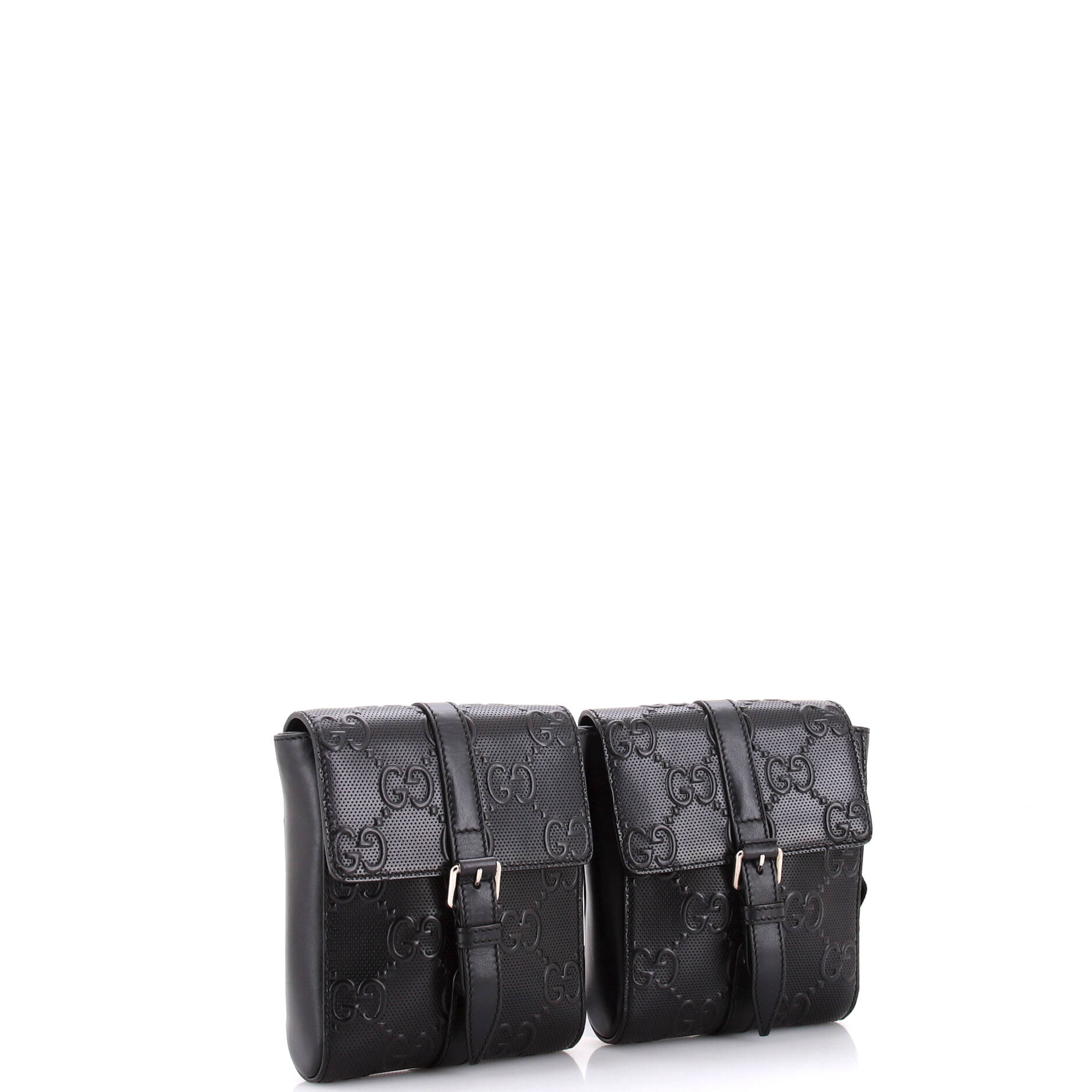 Double Belt Bag GG Embossed Perforated Leather – Image 2