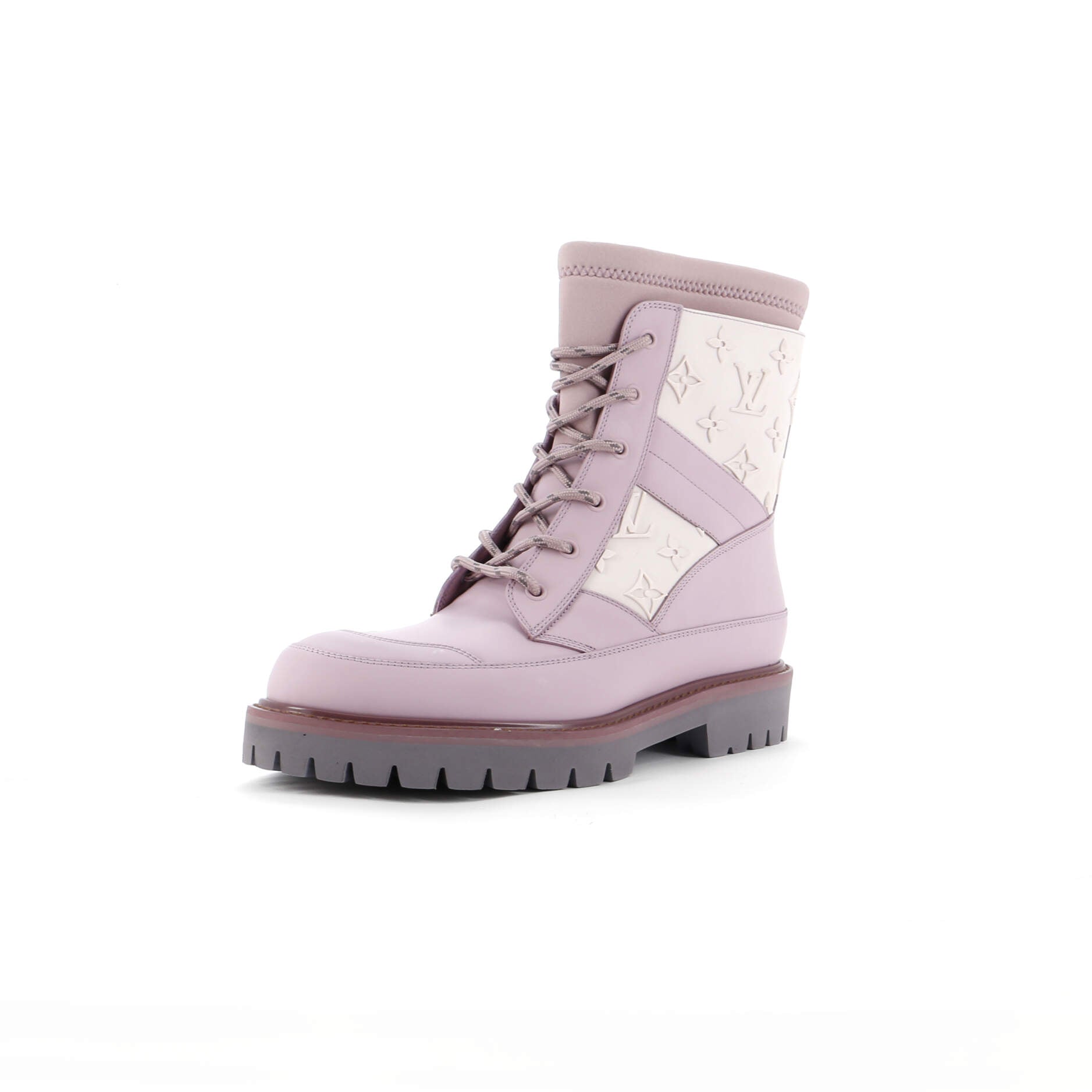 Men's Landscape Ankle Boots Monogram Embossed Rubber