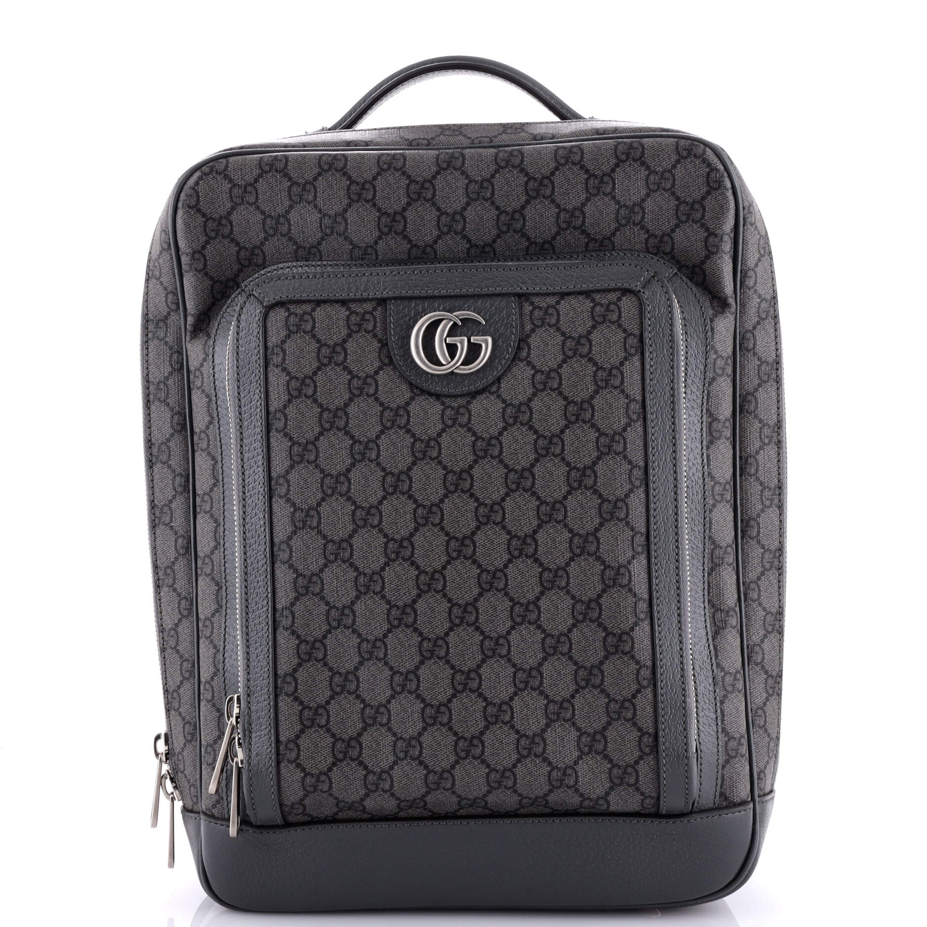 Ophidia Front Zip Pocket Backpack GG Coated Canvas Medium