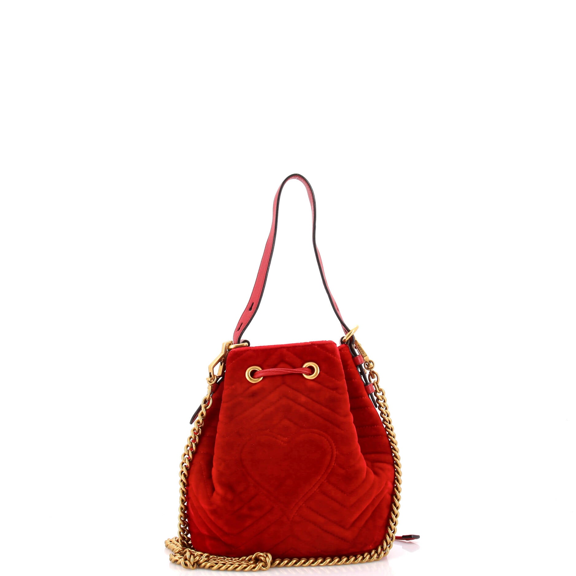 GG Marmont Bucket Bag Matelasse Velvet Small – Image 3