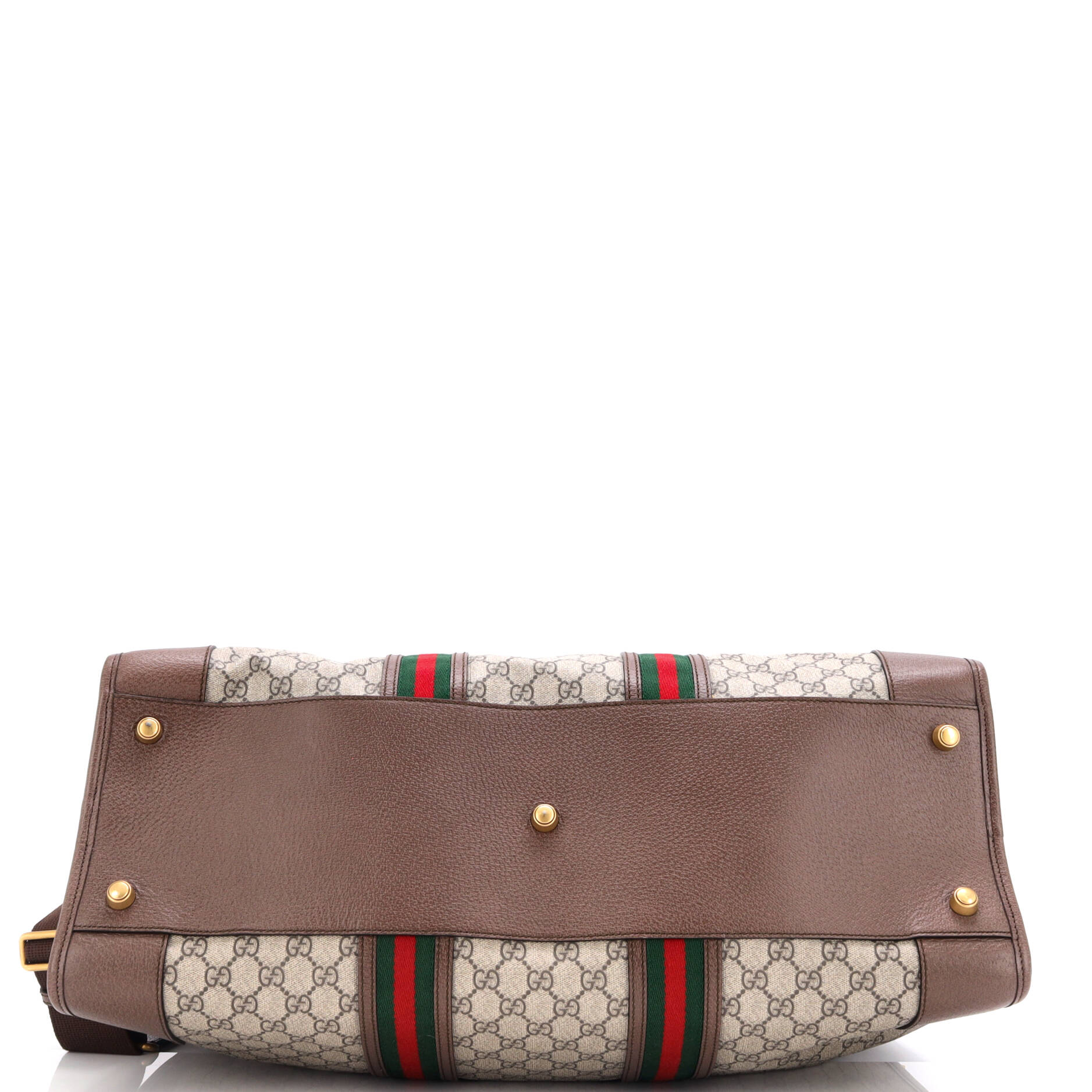 Ophidia Carry On Duffle Bag GG Coated Canvas and Leather Large – Image 4