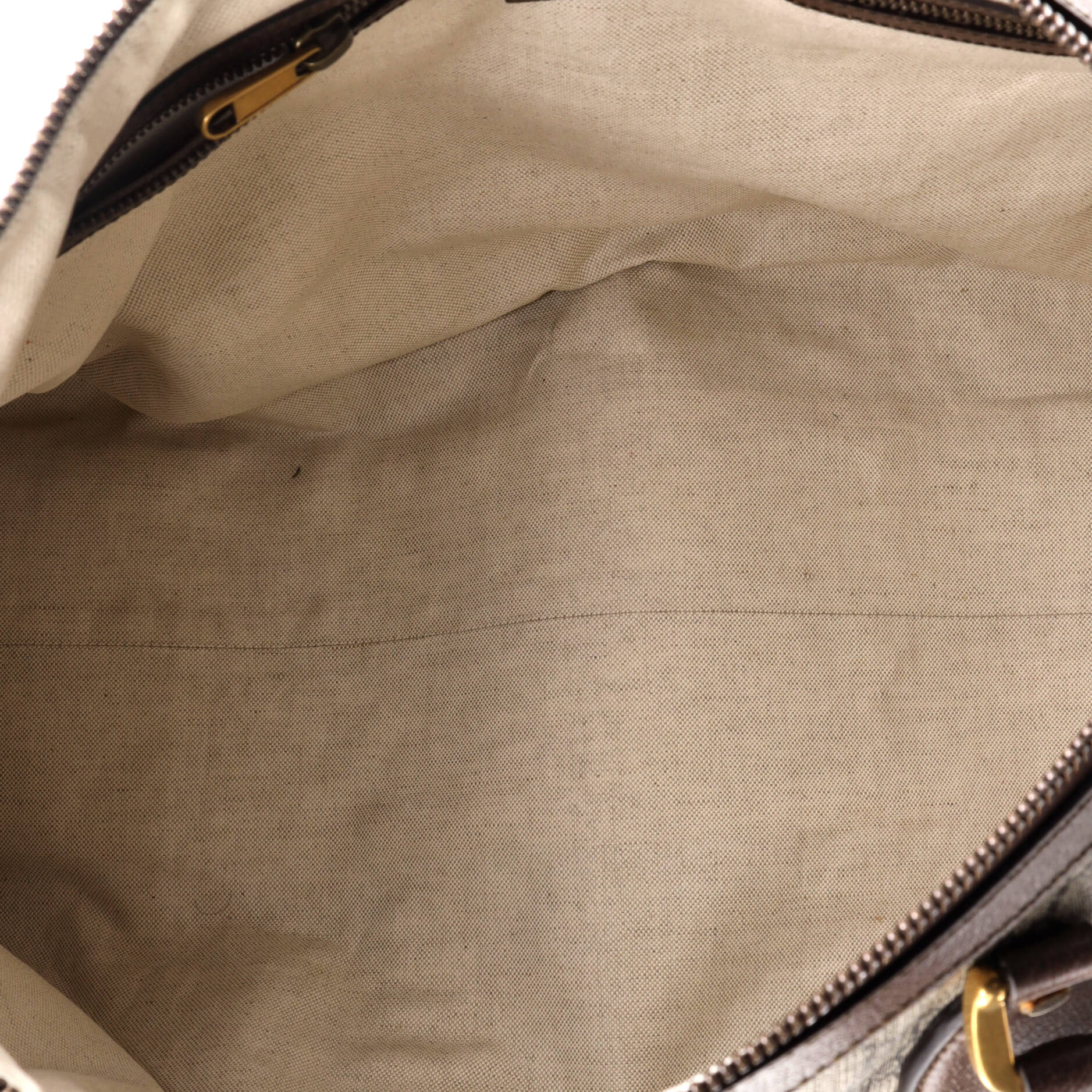 Ophidia Carry On Duffle Bag GG Coated Canvas and Leather Large – Image 5