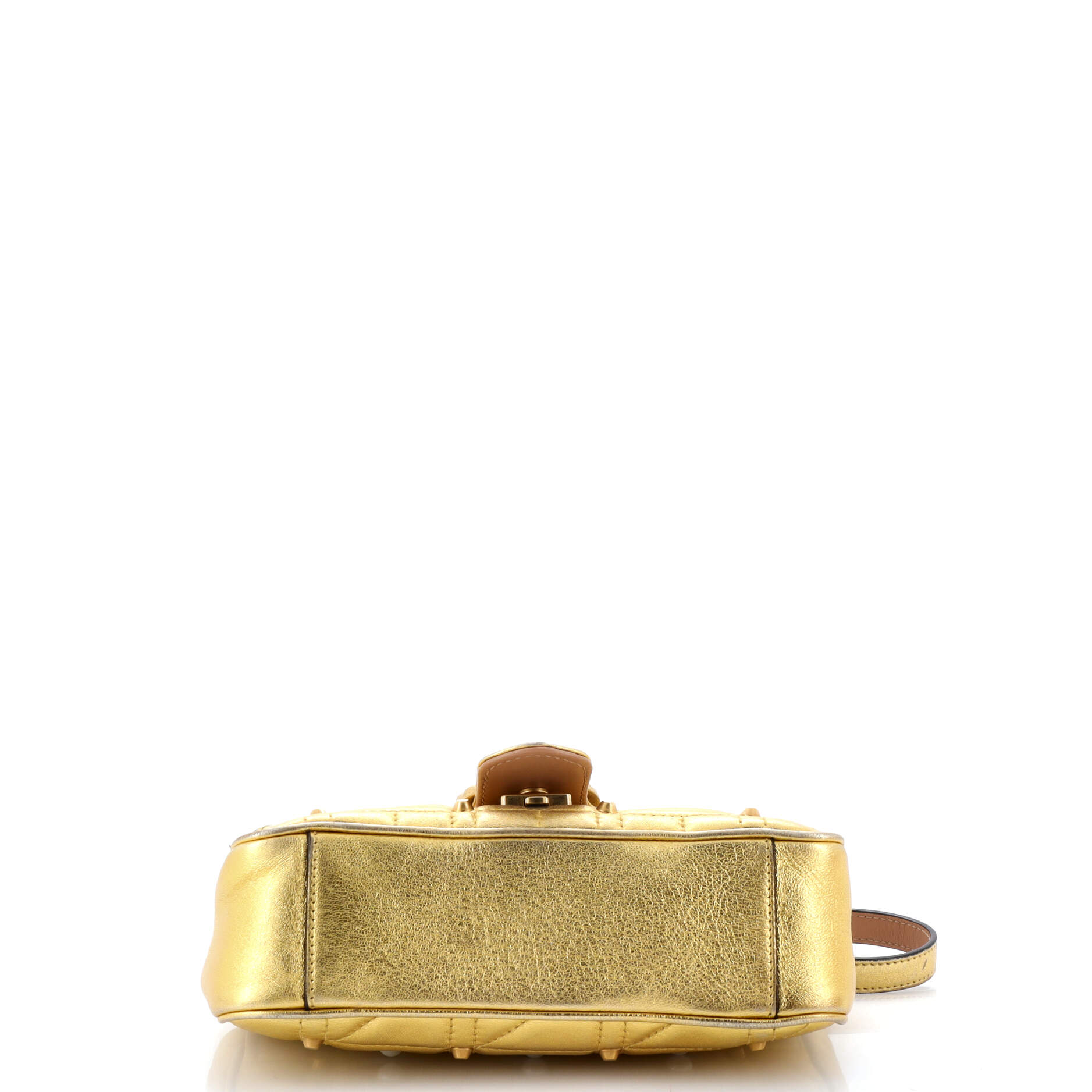 Pearly GG Marmont Flap Bag Embellished Matelasse Leather Small – Image 4