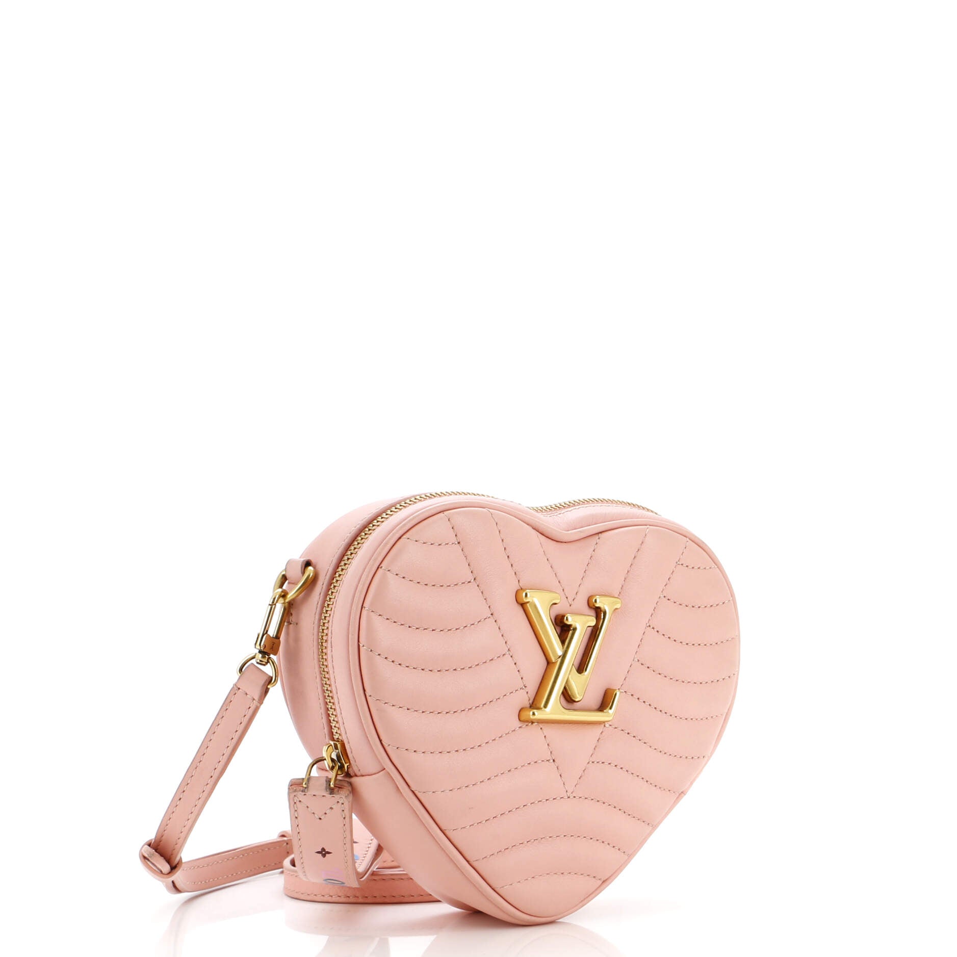 New Wave Heart Crossbody Bag Quilted Leather – Image 2