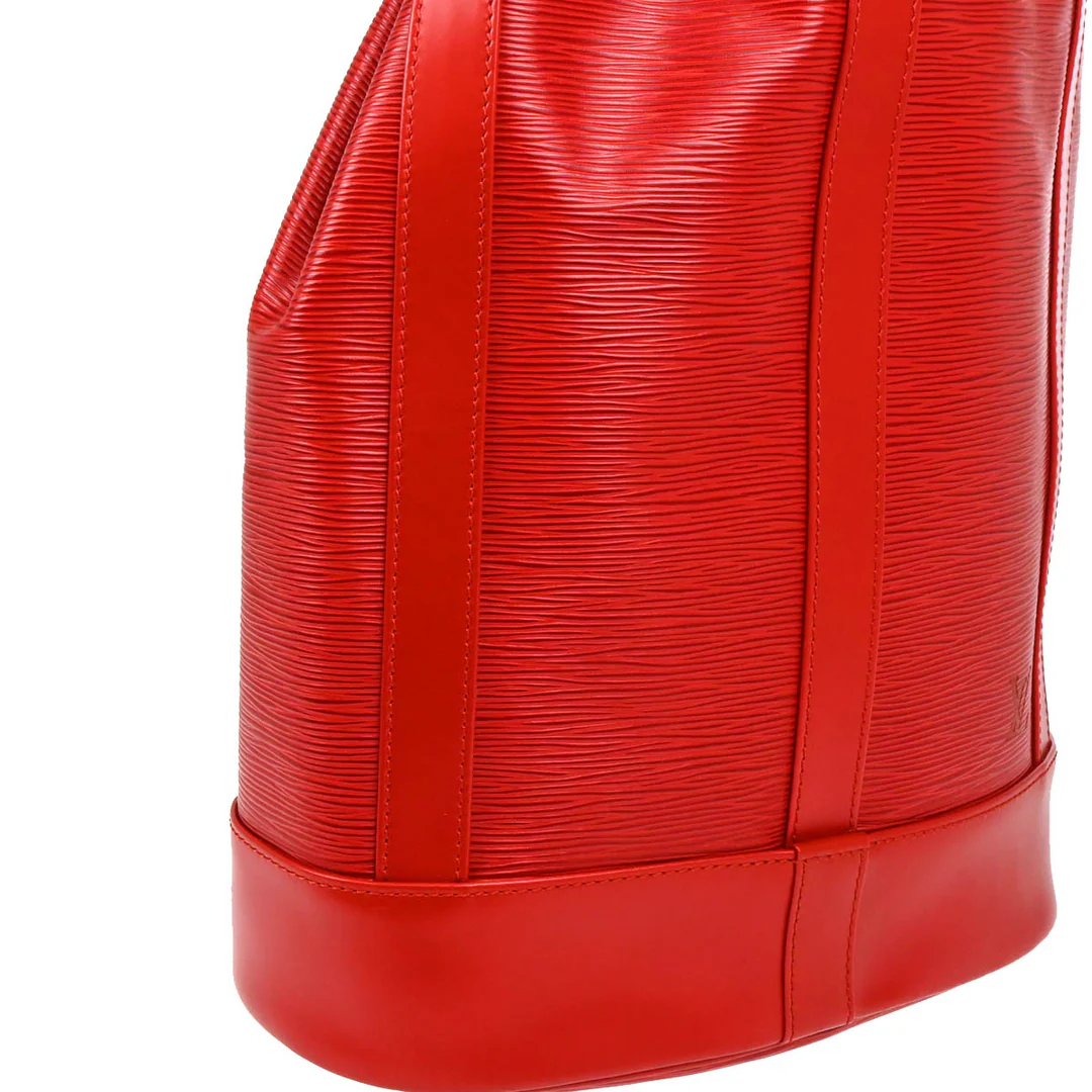 Louis Vuitton 1995 Red Epi Randonnee PM Bucket Shoulder Bag M52357 – Image 3